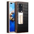 QIALINO Genuine Cow Leather Case for Huawei Mate X2 Anti-Drop Kickstand Phone Cover with Tempered Glass Film Hot on Sale