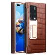 QIALINO Genuine Cow Leather Case for Huawei Mate X2 Anti-Drop Kickstand Phone Cover with Tempered Glass Film Hot on Sale