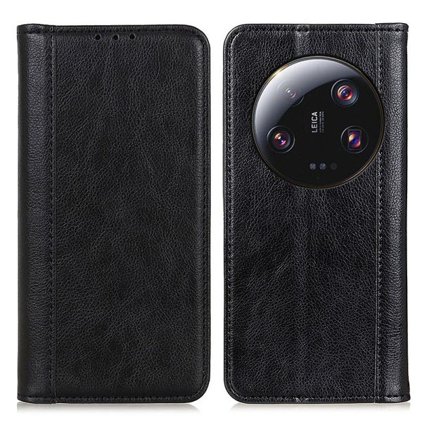 For Xiaomi 13 Ultra Litchi Texture Mobile Phone Case Anti-Scratch Split Leather+TPU Phone Cover Wallet on Sale