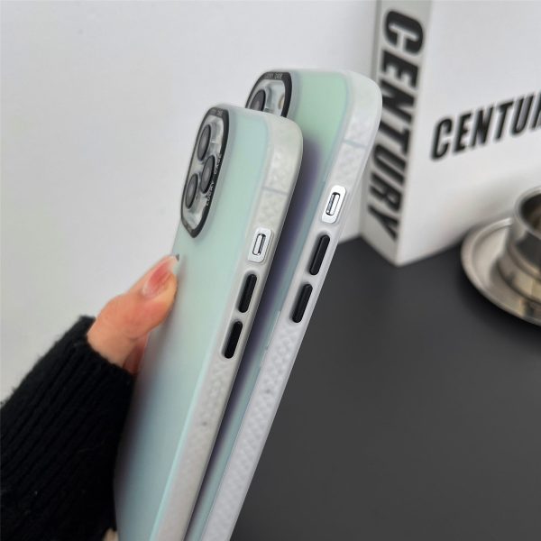 For iPhone 14 Pro Max Laser Discoloration Design Mobile Phone Case Hard PC Flexible TPU Phone Cover Shell Discount