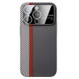 VOERO Anti-Scratch PC Case for iPhone 14 Pro Max Carbon Fiber Texture Phone Shell with Lens Glass Film Online now