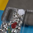 Rhinestone Decor Phone Case for Samsung Galaxy Z Fold5 5G , 2-Piece Design Hard PC Phone Cover Cheap