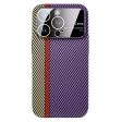 VOERO Anti-Scratch PC Case for iPhone 14 Pro Max Carbon Fiber Texture Phone Shell with Lens Glass Film Online now