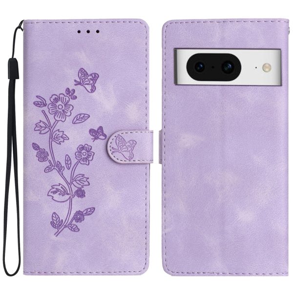 For Google Pixel 8 Phone Cover Imprinted Flower Wallet Stand PU Leather Magnetic Mobile Phone Case For Cheap