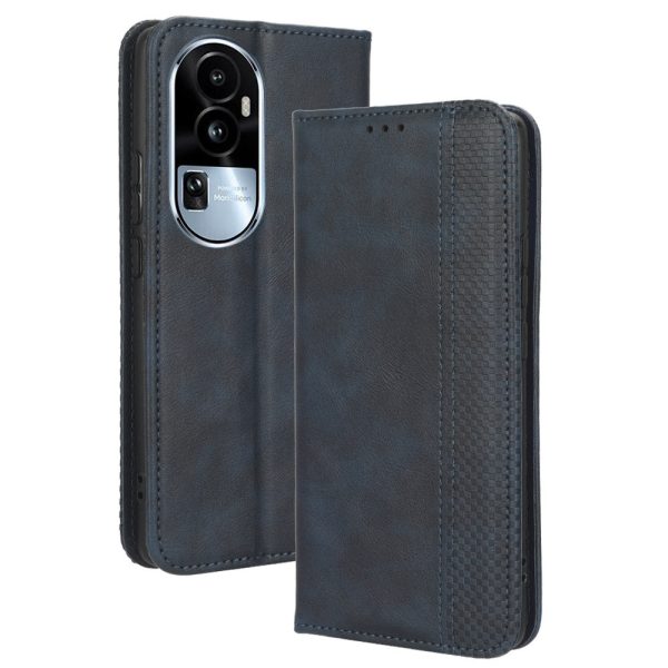 Stand Wallet for Oppo Reno10 Pro+ 5G Anti-fall Retro Mobile Phone Cover PU Leather Magnetic Case on Sale