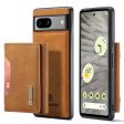 DG.MING M2 Series for Google Pixel 7a Detachable Back Cover PU Leather Coated PC+TPU Kickstand Wallet Phone Case For Discount