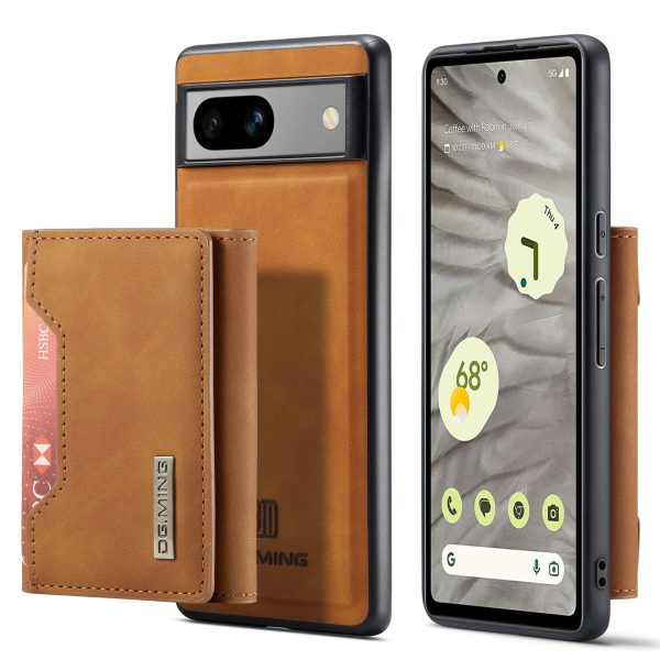 DG.MING M2 Series for Google Pixel 7a Detachable Back Cover PU Leather Coated PC+TPU Kickstand Wallet Phone Case For Discount