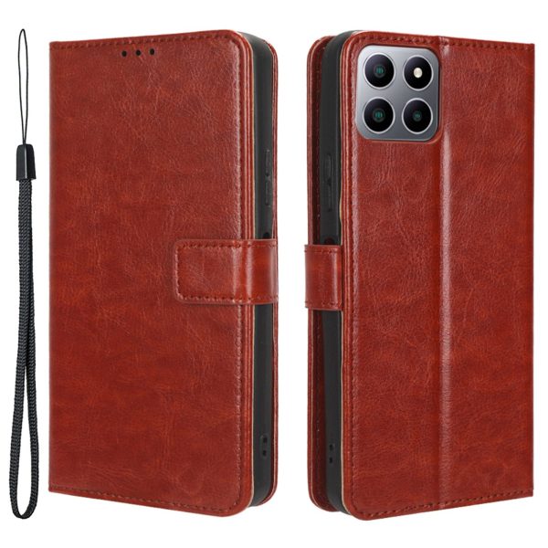 PU Leather Flip Cover for Boost Mobile Celero 5G+ Wallet Case Crazy Horse Texture Stand Anti-fall Phone Shell Cheap